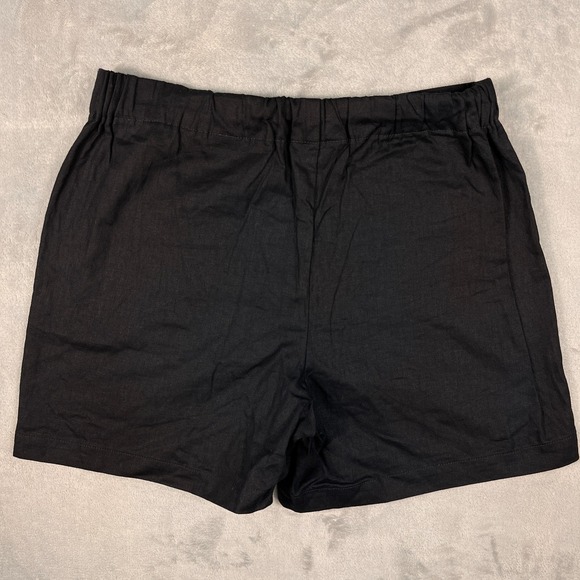 Banana Republic Linen Blend Pull-On Shorts Women's M Black - Picture 2 of 8
